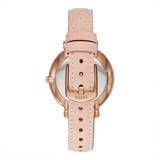  Shop Authentic Fossil Jacqueline Three Hand Mother of Pearl Dial Pink Leather Strap Watch for Women - ES4671 - Luxxuri