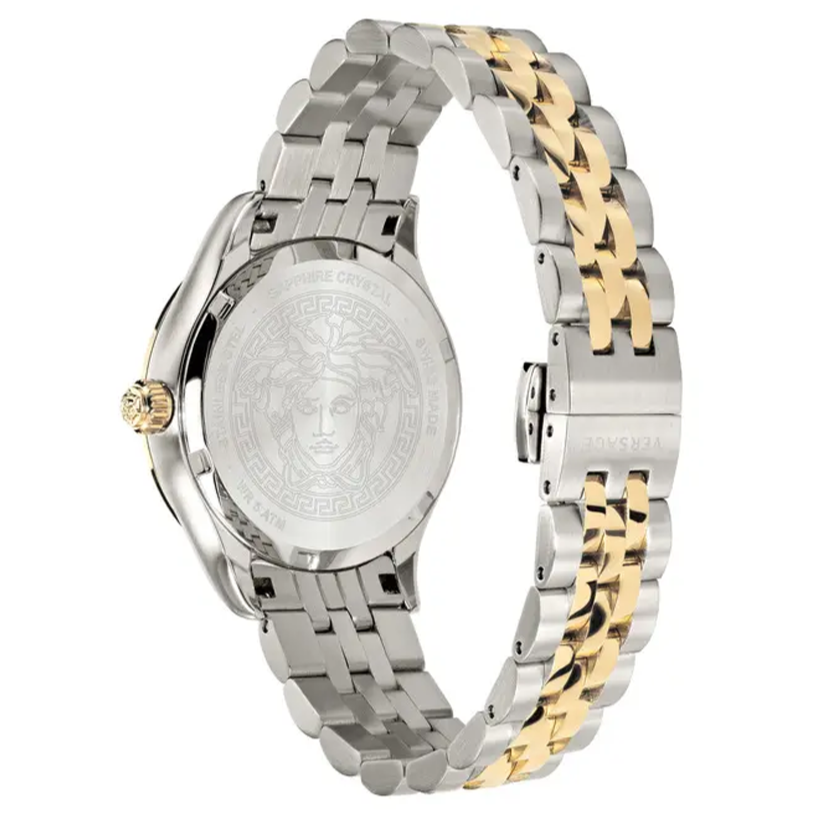  Shop Authentic Versace Hellenyium Quartz Green Dial Two Tone Steel Strap Watch For Men - VEVI00620 - Luxxuri