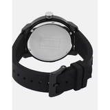  Shop Authentic Tommy Hilfiger Denim Quartz Black Dial Black Rubber Strap Watch for Men - 1791483 - Luxxuri