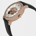 Shop Authentic Emporio Armani Luigi Automatic Silver Dial Black Leather Strap Watch For Men - AR60013 - Luxxuri