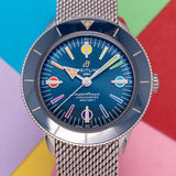  Shop Authentic Breitling Superocean Heritage '57 Special Edition II Blue Dial Silver Mesh Bracelet Watch for Men - A103702A1C1A1 - Luxxuri