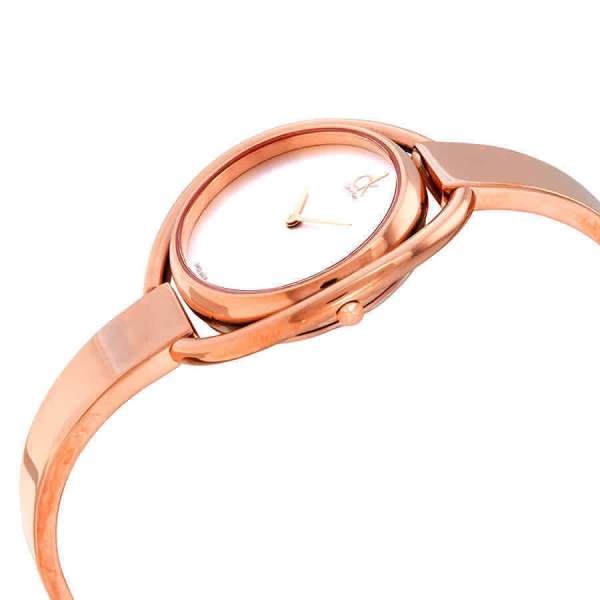 Shop Authentic Calvin Klein Impetuos Silver Dial Rose Gold Steel Strap Watch for Women - K4F2N616 - Luxxuri