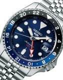 Shop Authentic Seiko 5 Sports GMT SKX Automatic Blueberry Dial Silver Steel Strap Watch For Men - SSK003K1 - Luxxuri