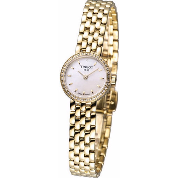  Shop Authentic Tissot T-Lady Lovely Mother of Pearl Dial Gold Steel Strap Watch For Women - T058.009.63.116.00 - Luxxuri