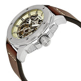 Shop Authentic Fossil Modern Machine Automatic Skeleton White Dial Brown Leather Strap Watch for Women - ME3083 - Luxxuri