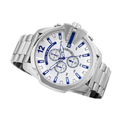  Shop Authentic Diesel Mega Chief Chronograph Silver Dial Silver Steel Strap Watch For Men - DZ4477 - Luxxuri