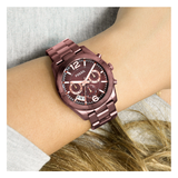  Shop Authentic Fossil Perfect Boyfriend Multifunction Maroon Dial Maroon Steel Strap Watch for Women - ES4110 - Luxxuri