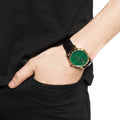  Shop Authentic Gucci Le Marche Des Merveilles Quartz Green Dial Black Leather Strap Watch For Women - YA126463 - Luxxuri