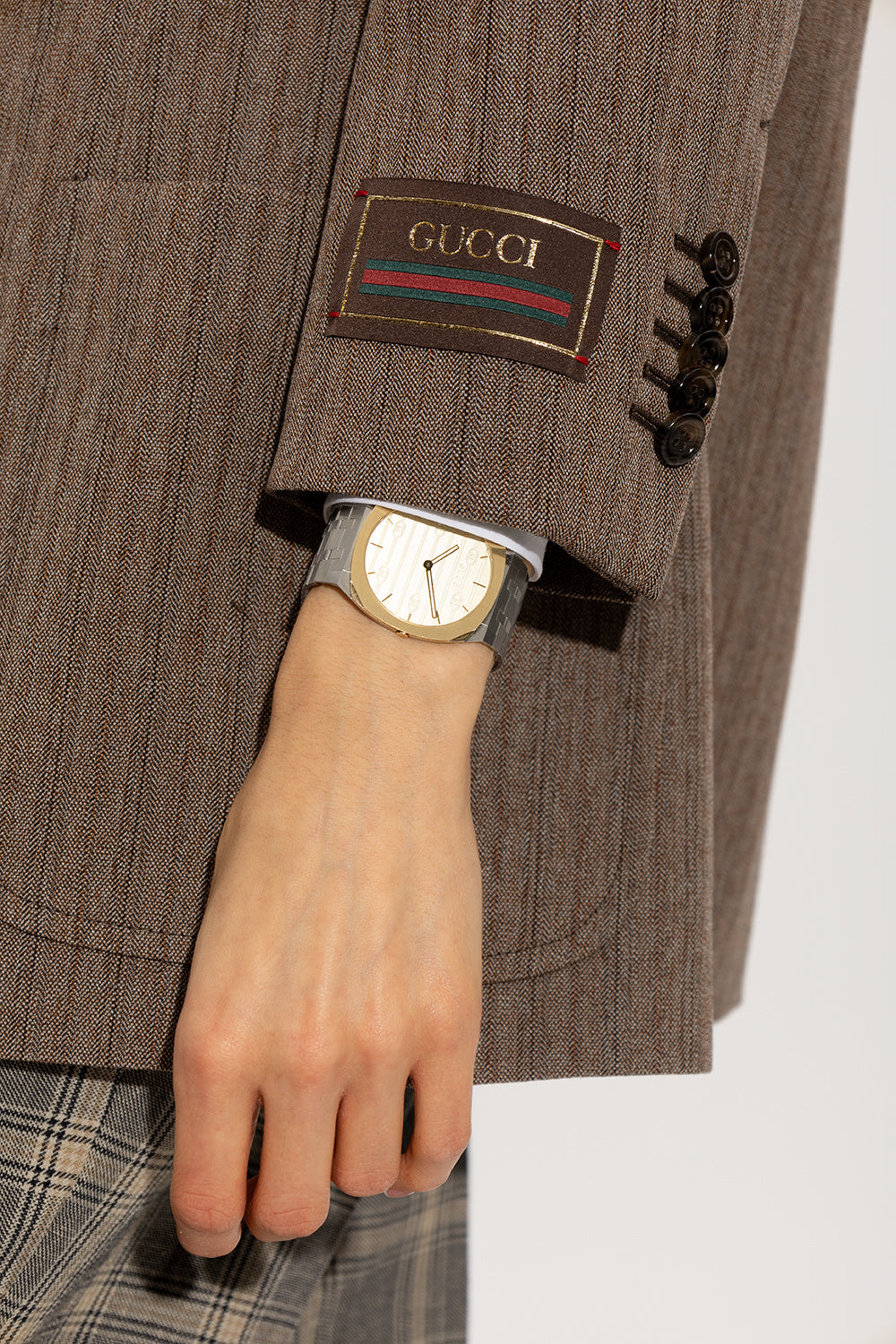  Shop Authentic Gucci G Timeless Quartz Silver Dial Two Tone Steel Strap Watch For Men - YA126450 - Luxxuri