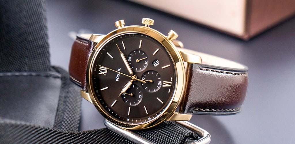  Shop Authentic Fossil Neutra Chronograph Brown Dial Brown Leather Strap Watch for Men - FS5763 - Luxxuri