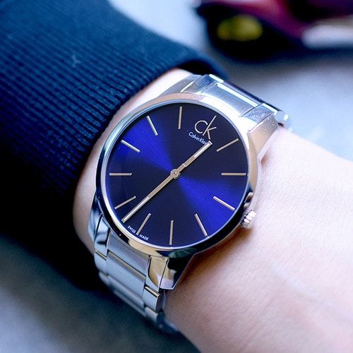  Shop Authentic Calvin Klein City Blue Dial Silver Steel Strap Watch for Men - K2G2114N - Luxxuri