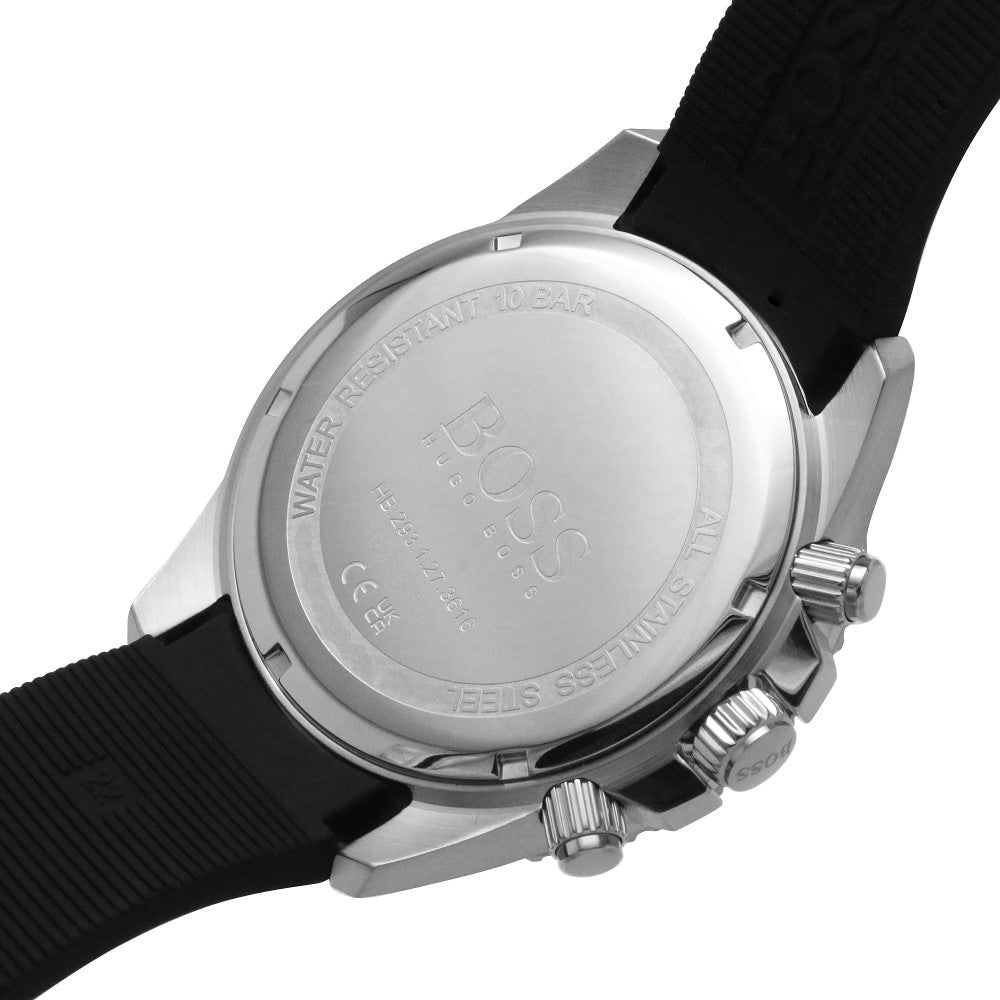  Shop Authentic Hugo Boss Admiral Black Dial Black Silicone Strap Watch for Men - 1513912 - Luxxuri