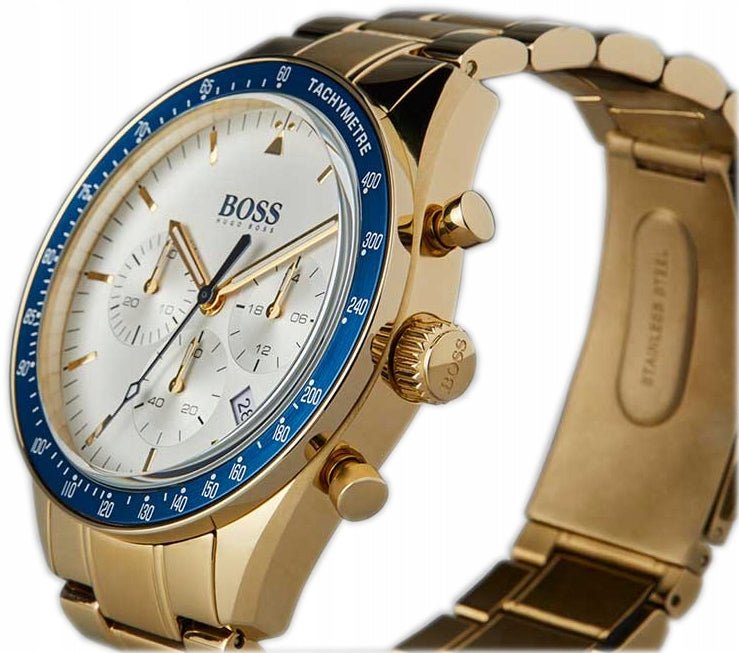  Shop Authentic Hugo Boss Trophy White Dial Gold Steel Strap Watch for Men - 1513631 - Luxxuri
