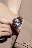  Shop Authentic Gucci Dive Automatic Black Dial Two Tone Rubber Strap Watch for Men - YA136349 - Luxxuri
