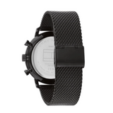  Shop Authentic Tommy Hilfiger Legend Chronograph Gold Dial Black Mesh Bracelet Watch For Men - 1710568 - Luxxuri
