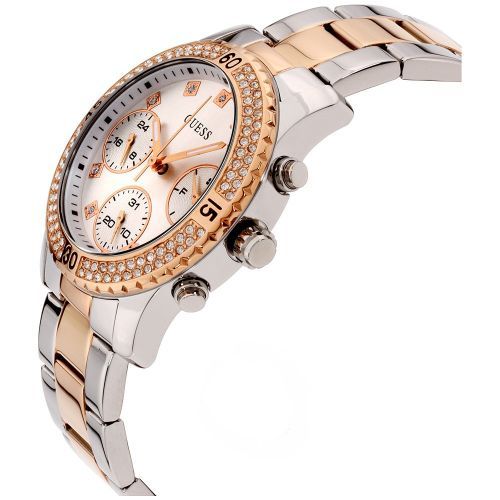  Shop Authentic Guess Mini Spectrum Quartz Silver Dial Two Tone Steel Strap Watch For Women - W0122L1 - Luxxuri
