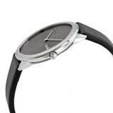  Shop Authentic Calvin Klein Minimal Black Dial Black Leather Strap Watch for Men - K3M211C3 - Luxxuri