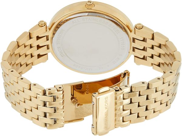 Michael Kors Darci Silver Dial Gold Stainless Steel Strap Watch for Women - MK3191