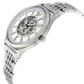  Shop Authentic Emporio Armani Meccanico Skeleton Silver Dial Silver Steel Strap Watch For Men - AR1945 - Luxxuri
