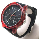  Shop Authentic Armani Exchange Outerbanks Chronograph Black Dial Black Silicone Strap Watch For Men - AX1338 - Luxxuri