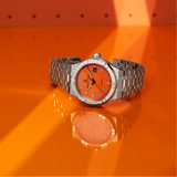  Shop Authentic Maurice Lacroix Aikon Automatic Date Orange Dial Silver Steel Strap Watch For Men - AI6008-SS00F-530-E - Luxxuri