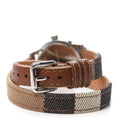 Shop Authentic Burberry Utilitarian White Dial Multicolor Leather Strap Watch for Women - BU7849 - Luxxuri