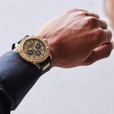  Shop Authentic Guess Frontier Crystals Black Dial Black Silicone Strap Watch For Men - W1132G1 - Luxxuri