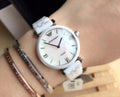 Emporio Armani Giannti T Bar Quartz Mother of Pearl Dial White Steel Strap Watch For Women - AR1485