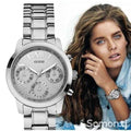  Shop Authentic Guess Mini Sunrise Silver Dial Silver Steel Strap Watch For Women - W0448L1 - Luxxuri