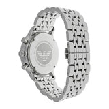  Shop Authentic Emporio Armani Gianni Chronograph Black Dial Silver Steel Strap Watch For Men - AR80009 - Luxxuri