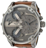  Shop Authentic Diesel Mr Daddy Quartz Grey Dial Brown Leather Strap Watch For Men - DZ7413 - Luxxuri