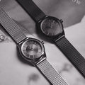  Shop Authentic Calvin Klein Minimal Black Dial Black Mesh Bracelet Watch for Women - K3M234B1 - Luxxuri