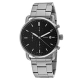 Shop Authentic Fossil The Commuter Black Dial Silver Steel Strap Watch for Men - FS5399 - Luxxuri