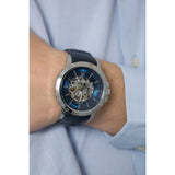  Shop Authentic Maserati Ingegno Automatic Blue Skeleton Dial Black Leather Strap Watch For Men - R8821119004 - Luxxuri