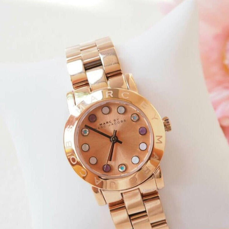  Shop Authentic Marc Jacobs Amy Rose Gold Dial Rose Gold Steel Strap Watch for Women - MBM3219 - Luxxuri