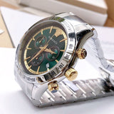  Shop Authentic Versace Classic Chronograph Quartz Green Dial Silver Steel Strap Watch For Men - VEV700721 - Luxxuri