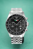  Shop Authentic Emporio Armani Sportivo Chronograph Black Dial Silver Steel Strap Watch For Men - AR5984 - Luxxuri