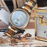  Shop Authentic Michael Kors Bryn Quartz Blue Dial Two Tone Steel Strap Watch For Women - MK6136 - Luxxuri