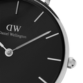  Shop Authentic Daniel Wellington Petite Ashfield Black Dial Black Mesh Strap Watch For Women - DW00100308 - Luxxuri