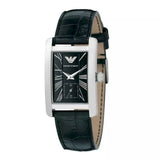  Shop Authentic Emporio Armani Classic Black Dial Black Leather Strap Watch For Women - AR0144 - Luxxuri