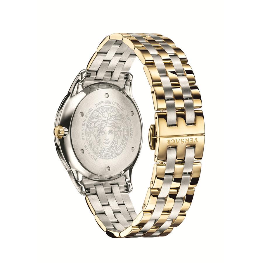  Shop Authentic Versace Univers Quartz Green Dial Two Tone Steel Strap Watch for Men - VEBK00718 - Luxxuri