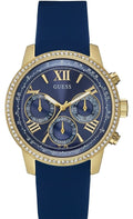  Shop Authentic Guess Sunrise Blue Dial with Diamonds Blue Rubber Strap Watch For Women - W0616L2 - Luxxuri