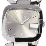  Shop Authentic Gucci G Brown Square Brown Dial Silver Steel Strap Watch For Women - YA125402 - Luxxuri