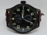  Shop Authentic Hugo Boss Aeroliner Maxx Black Dial Brown Leather Strap Watch For Men - 1513079 - Luxxuri