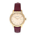  Shop Authentic Burberry The Classic Gold Dial Red Leather Strap Watch for Women - BU10102 - Luxxuri