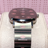 Shop Authentic Gucci Grip Quartz Silver Dial Silver Steel Strap Watch For Women - YA157438 - Luxxuri