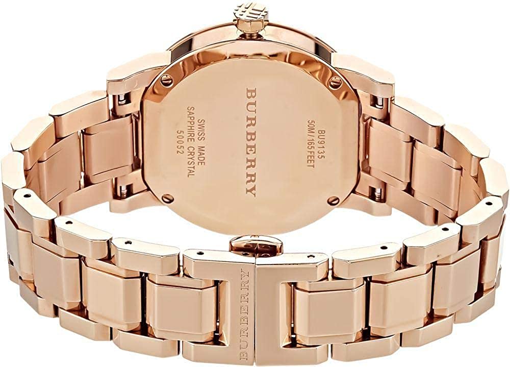  Shop Authentic Burberry The City White Dial Rose Gold Steel Strap Watch for Women - BU9204 - Luxxuri