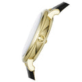 Marc Jacobs Roxy White Dial Black Leather Strap Watch for Women - MJ1537