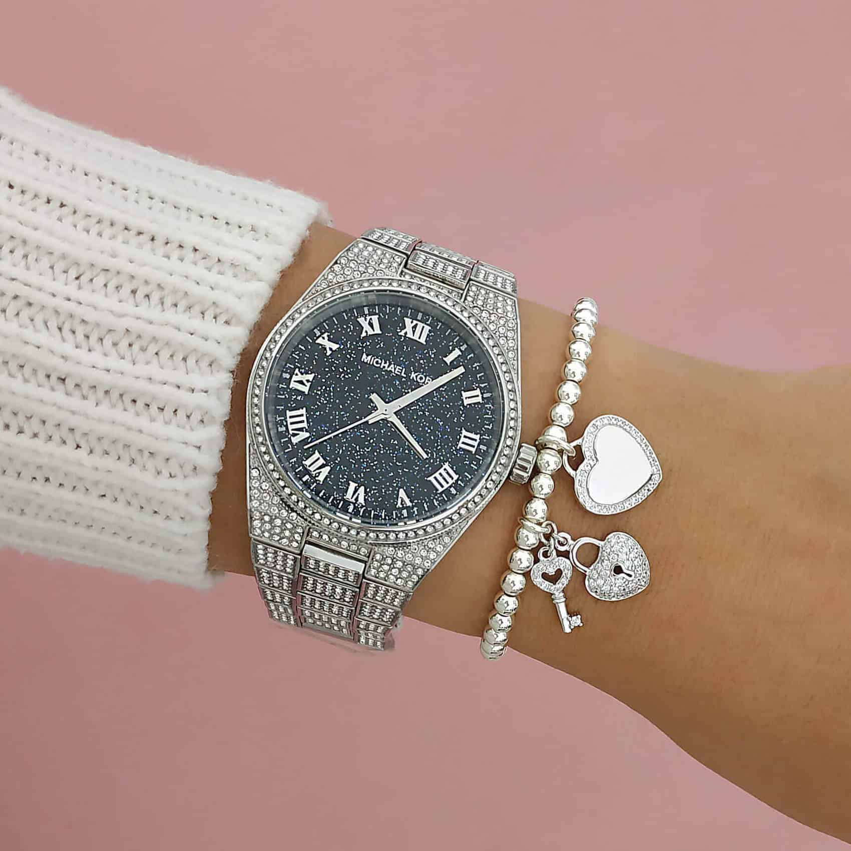  Shop Authentic Michael Kors Channing Diamonds Black Dial Silver Steel Strap Watch for Women - MK6089 - Luxxuri