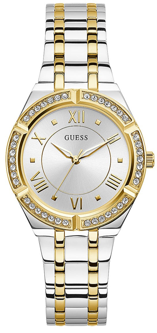  Shop Authentic Guess Cosmo Diamonds Silver Dial Two Tone Steel Strap Watch for Women - GW0033L4 - Luxxuri